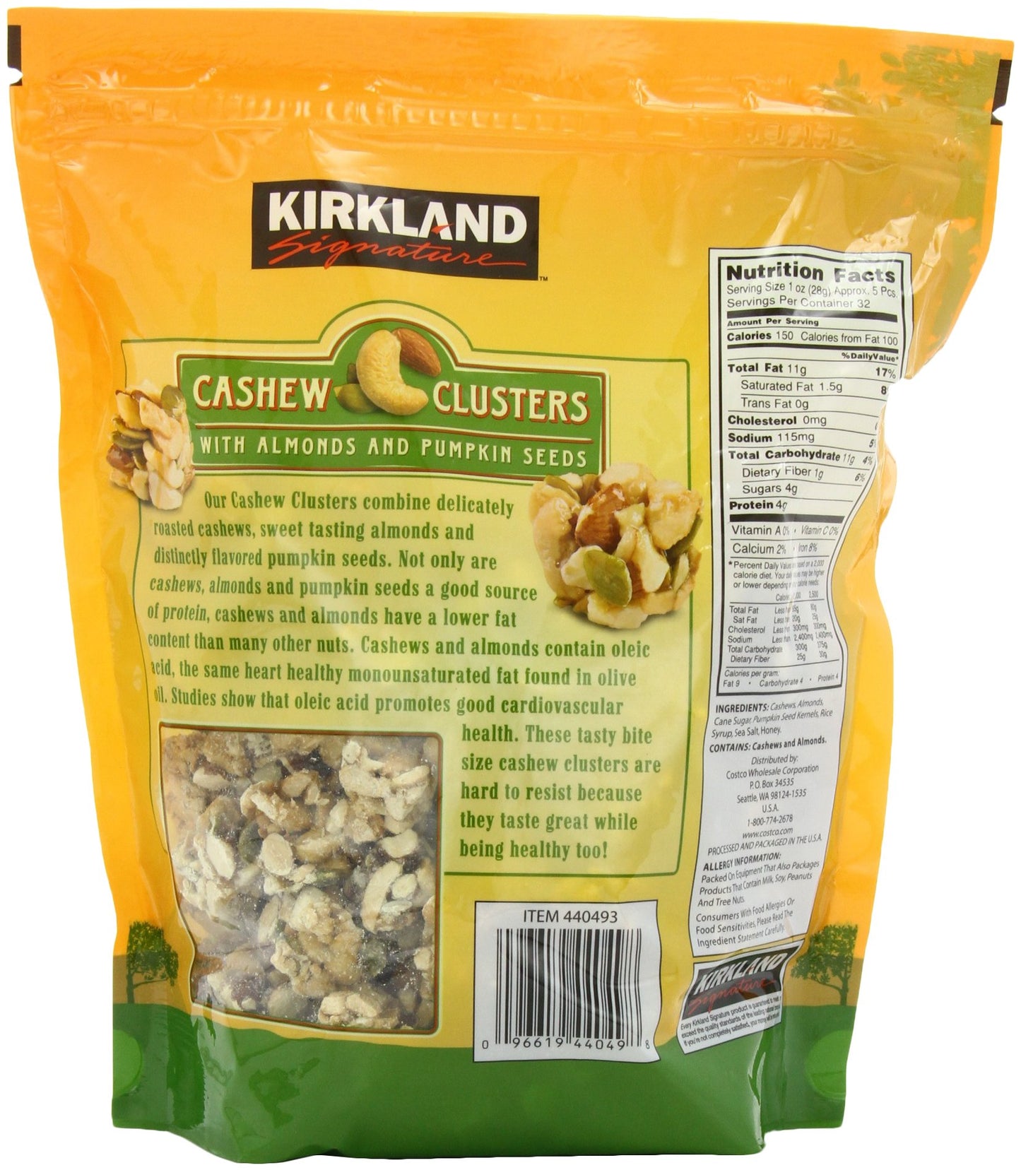 Signature's Cashew Cluster With Almonds & Pumpkin Seeds, 32 Oz (440493)