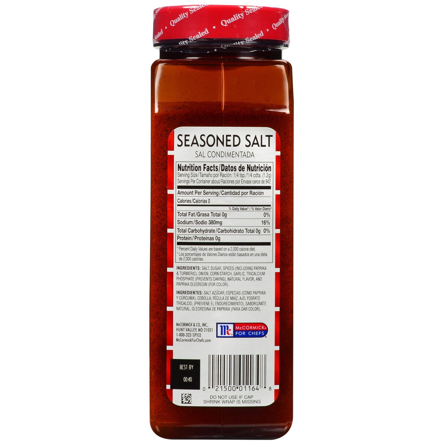 Lawry's Seasoned Salt, 40 oz - One 40 Ounce Container of All-Purpose Seasoned Salt Made with Perfect Blend of Paprika, Celery, Turmeric, Garlic, Salt and Other Spices