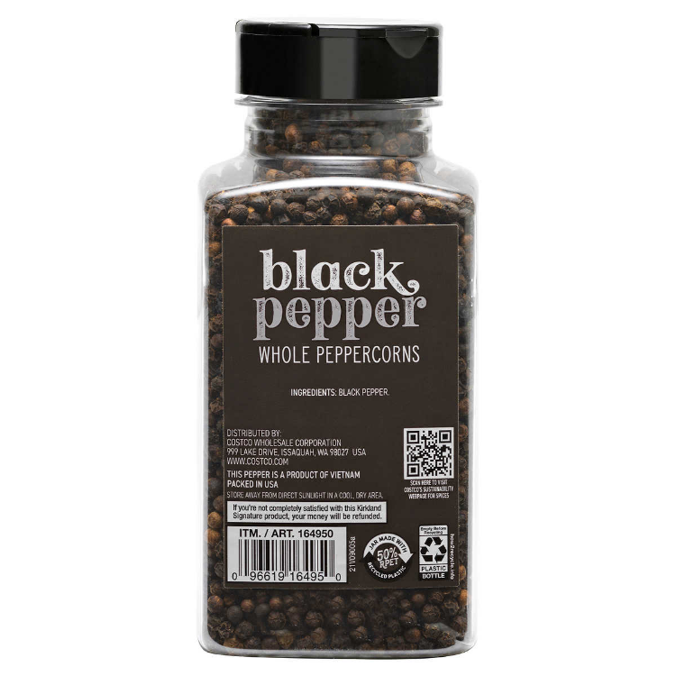 Kirkland Signature Whole Black Peppercorns, 14.1 oz