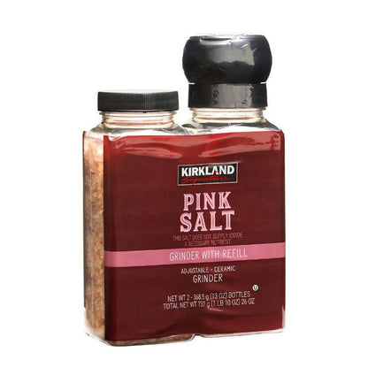 Kirkland Signature Pink Salt, Grinder wtih Refill, 13 Ounce (2 Count)