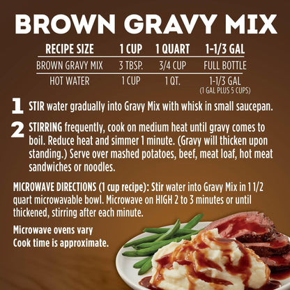 McCormick Brown Gravy Seasoning Mix, 21 oz Bottle