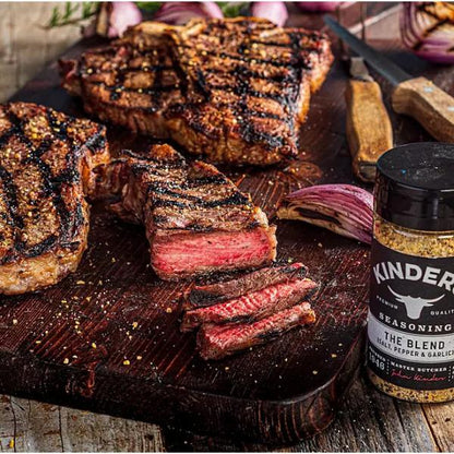 Kinder's Organic Butteri Steakhouse Classic BBQ Seasoning Trio - Salt Pepper Garlic Blend & Hickory Brown Sugar Rub for Grilling Kit