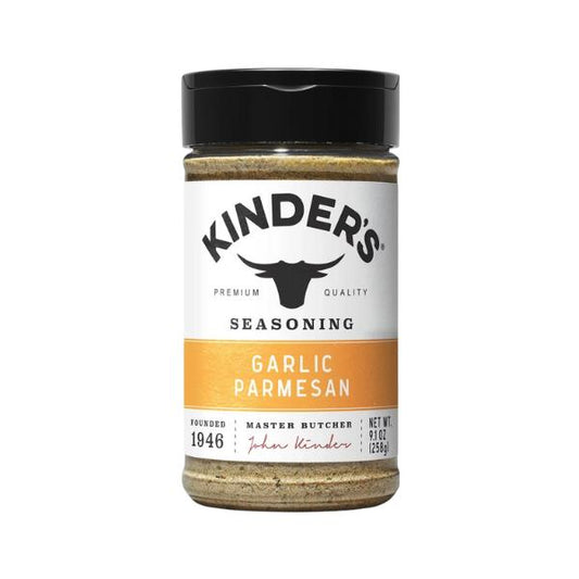 Kinder's Premium Quality Creamy Garlic Parmesan Rub - Rich Savory Umami Seasoning for Wings Fries Veggies & Pasta - 2.85 oz Bottle